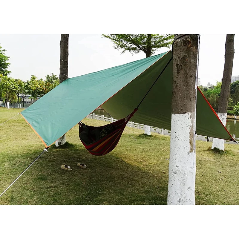 Large Waterproof Camping Tarp For Hammock Rain Fly Ultralight Ground Sheet Mat Backpacking Hiking Shelter