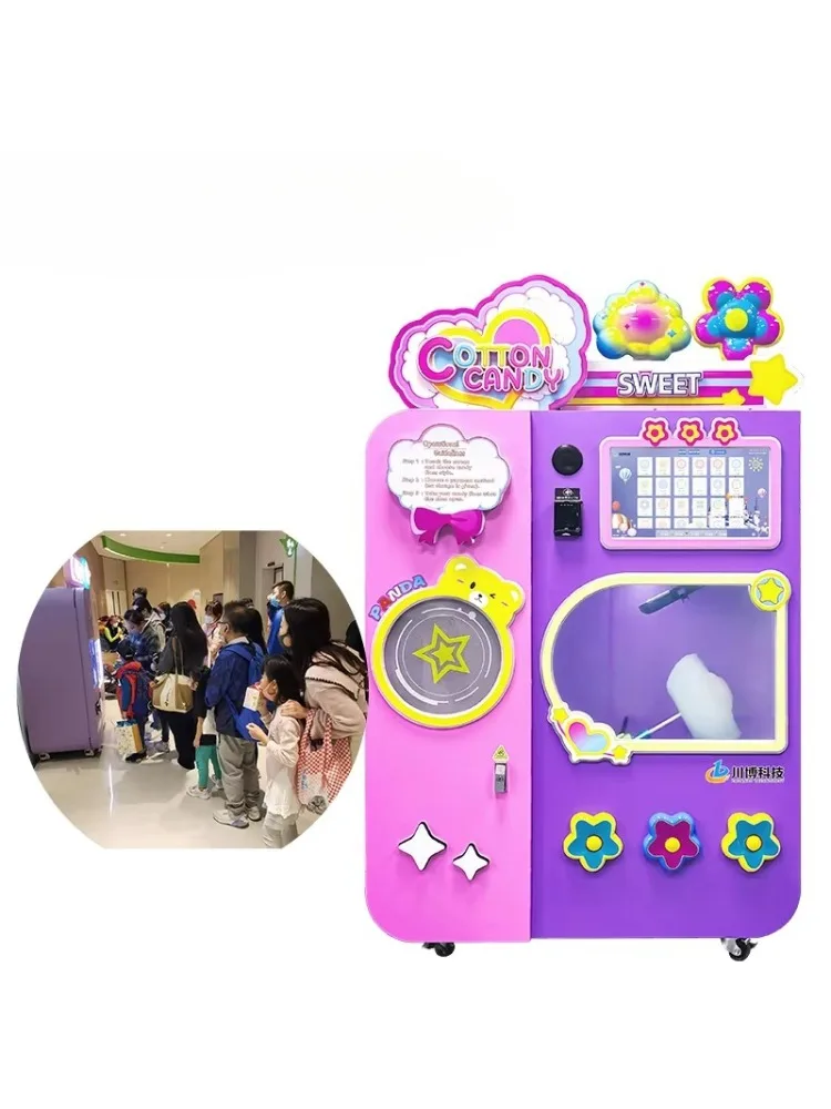 Electric Commercial Robot Vending Machine SDK Remote Monitoring Multiple Payment Options for Candy Floss Popcorn Cotton Candy