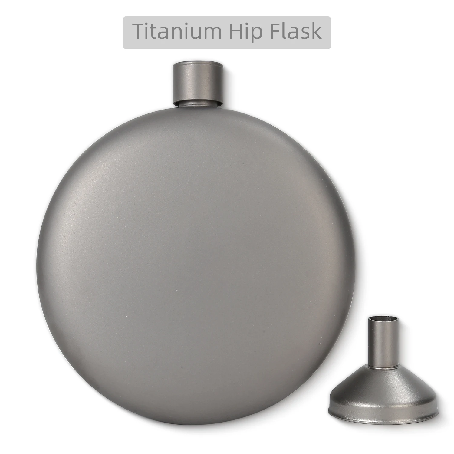 Titanium Hip Flask 180ML 6OZ Pocket Hidden Round Bottle Mini Portable Leak-proof Whiskey Hipflask Secret Canteen petacas alcohol