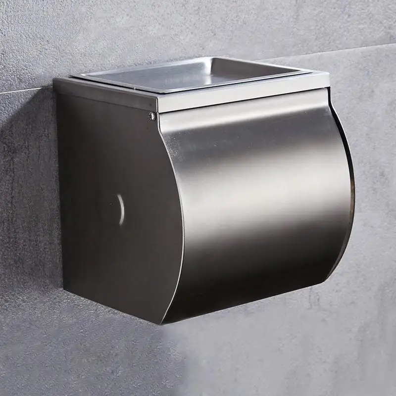 

Hotel Grade 304 Stainless Steel Brushed Toilet Tissue Box Bathroom Storage Rack for Bathroom And Hotel Toilet Tissue Holder