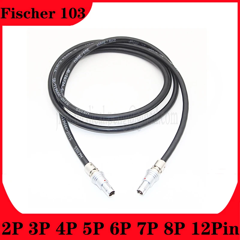 Compatible Fischer 103 1F 2 3 4 5 6 7 8 12Pin Push-pull Self-locking Male Plug Connector Welding High Flexibility Shielded Cable