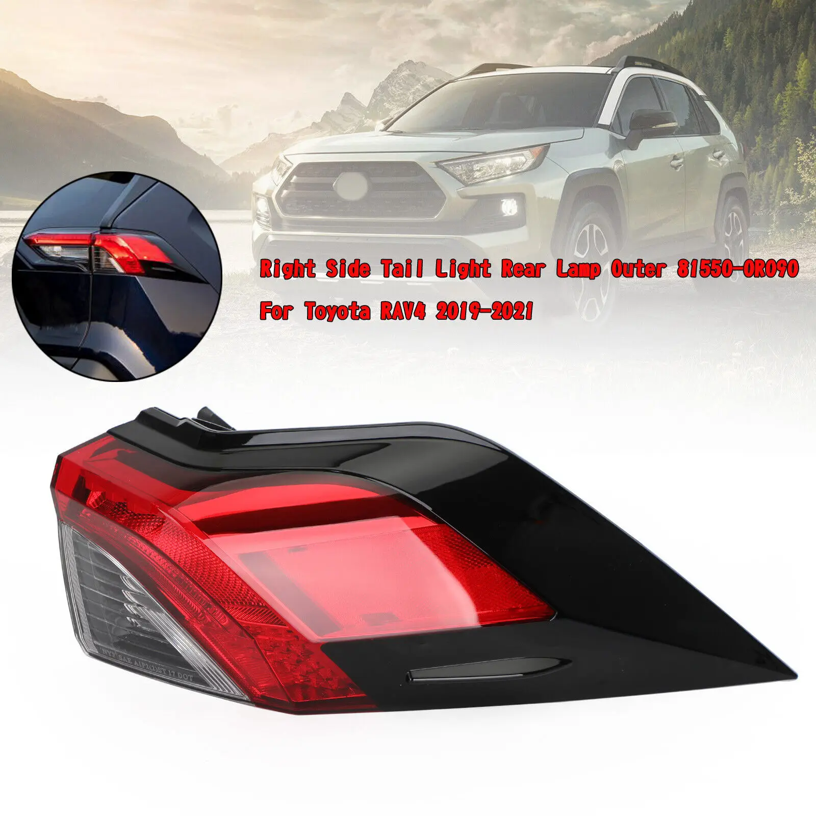 

Right Side Tail Light Rear Lamp Outer 81550-0R090 For Toyota RAV4 2019-2021#1