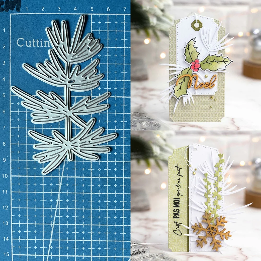 

Lucky Goddess Metal Cutting Dies Pine Branch Diy Scrapbooking Photo Album Decorative Embossing Paper Card Crafts