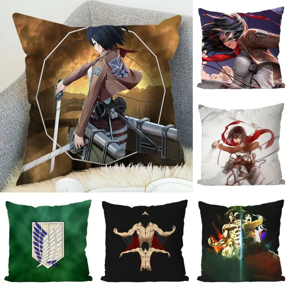 

Attack On Titan Pillow Case Luxury Double-sided For Car Pillows 45x45 Cushions Cover Home And Decoration Sofa Pillowcase 50x50