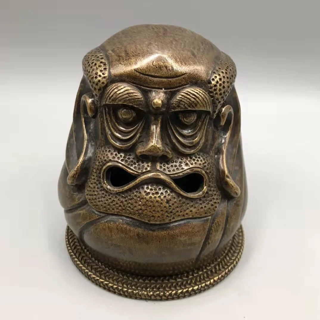 Decoration Old Chinese  copper Statue of Zen master Bodhidharma statue，Free shipping