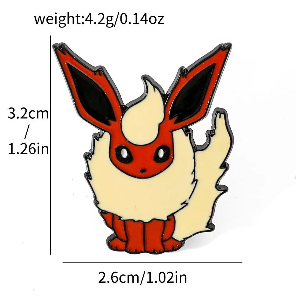 4 Pcs Characters Cartoon Brooch Flareon Jigglypuff Cute Enamel Pin Metal Badge Jewelry Clothing Backpack Accessorie Gifts view 4