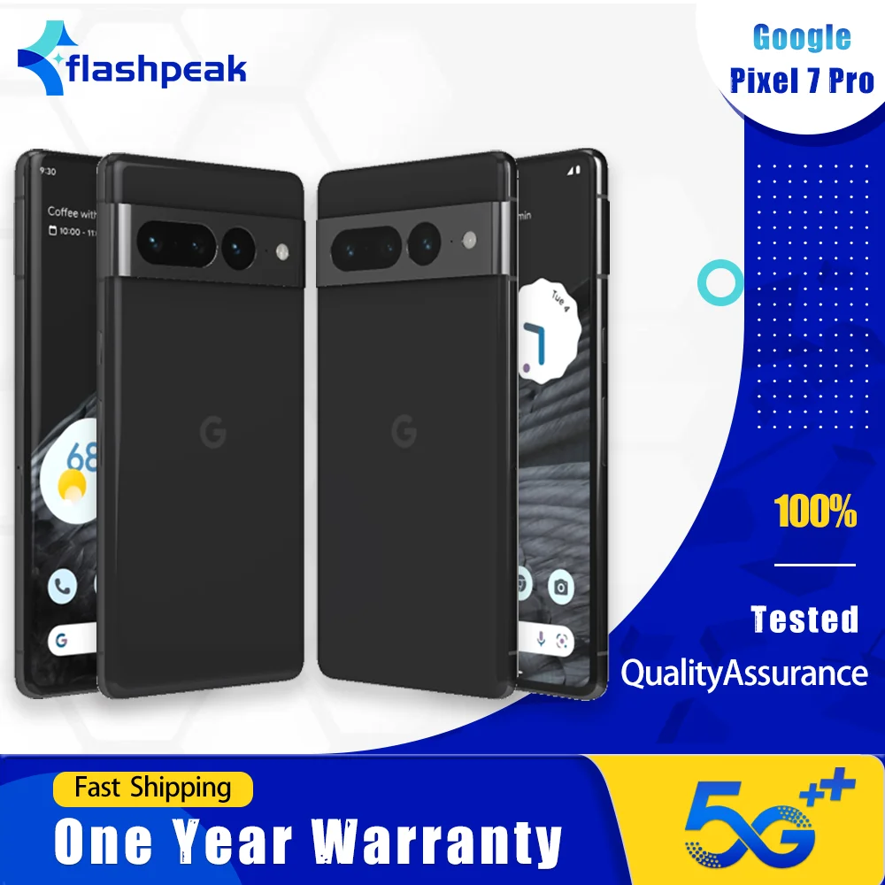 هاتف جوجل بيكسل 7 برو 5G الأصلي NFC 128GB/256 6.7 "50MP + 48MP + 10.8MP جوجل Tensor G2 ثماني النواة أندرويد هاتف ذكي #1