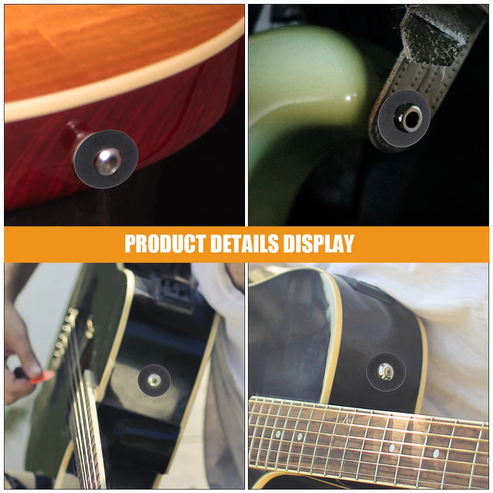 

8 Pcs Guitar Strap Buttons Accessories Washers Locking Electric Silicone