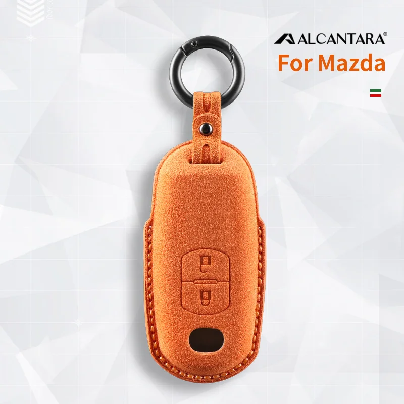 

Car Key Case Cover Alcantara Suede For Mazda 2 3 6 Cx3 Cx5 Cx7 Cx9 Mx5 2 Buttons Keychain