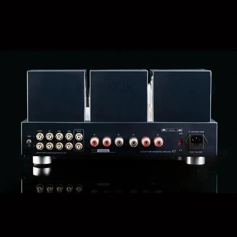 MUZISHARE X7 Integrated Vacuum Tube KT88X4 AB1 Push-Pull Amplifier 25~45W TR~Switch 110V/220V MM Phono