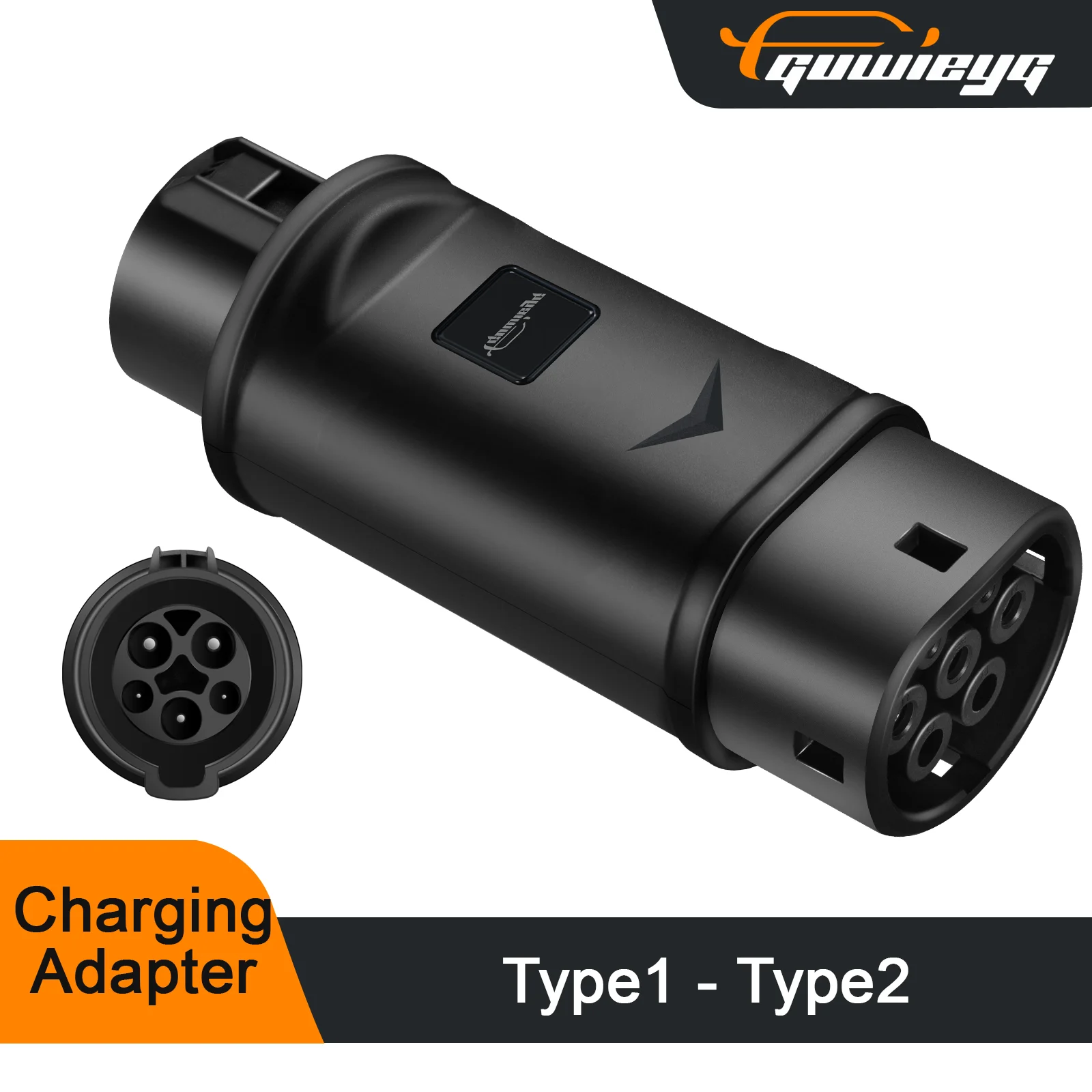 Type1 to Type2 EV Charger Adapter 32A  EV Charger Connector SAE J1772 Socket Type 1 To Type 2 Adapter