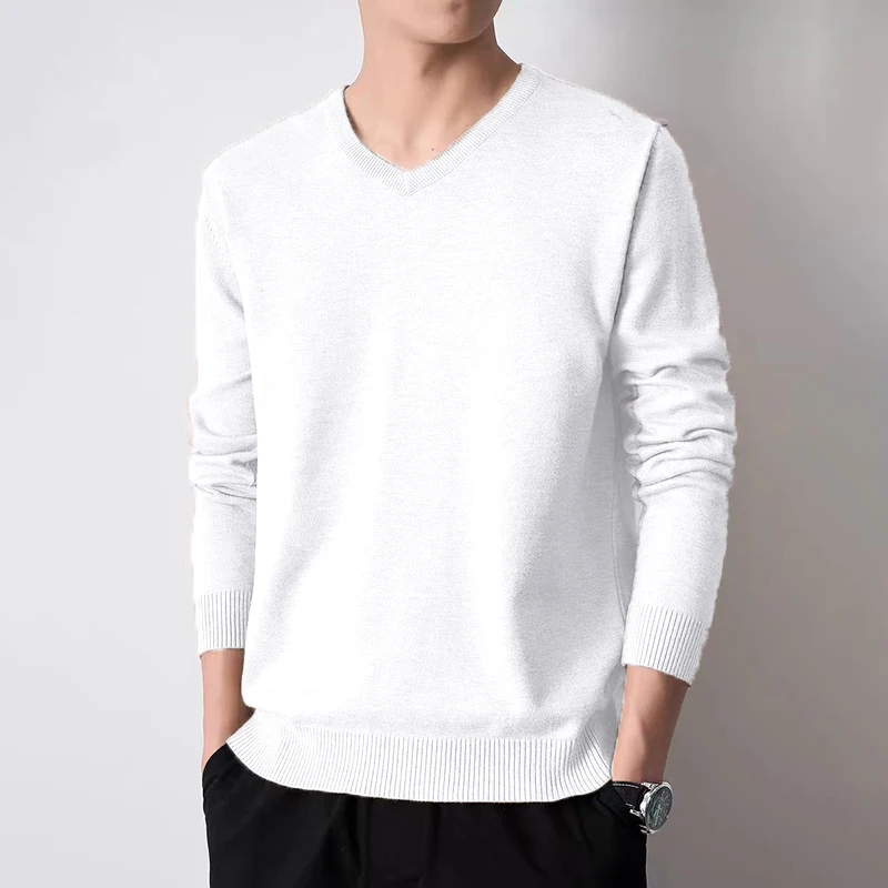 لعبة الحيوان الخريف الرجال الخامس الرقبة البلوز البلوزات بلون سترة غير رسمية طويلة الأكمام الرجال الملابس الداخلية الأساسية الاتجاه ملابس خارجية #3