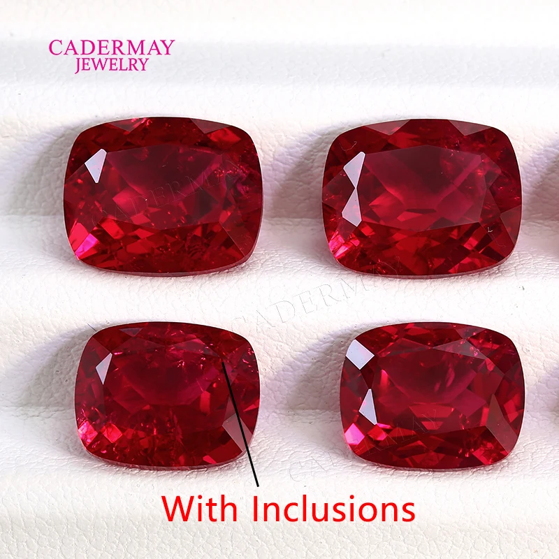 

Elongated Cushion Pigeon Blood Red Lab Ruby 4x6mm-12x16mm Long Cushion Synthetic Ruby Corundum Loose Stones for Jewelry Making