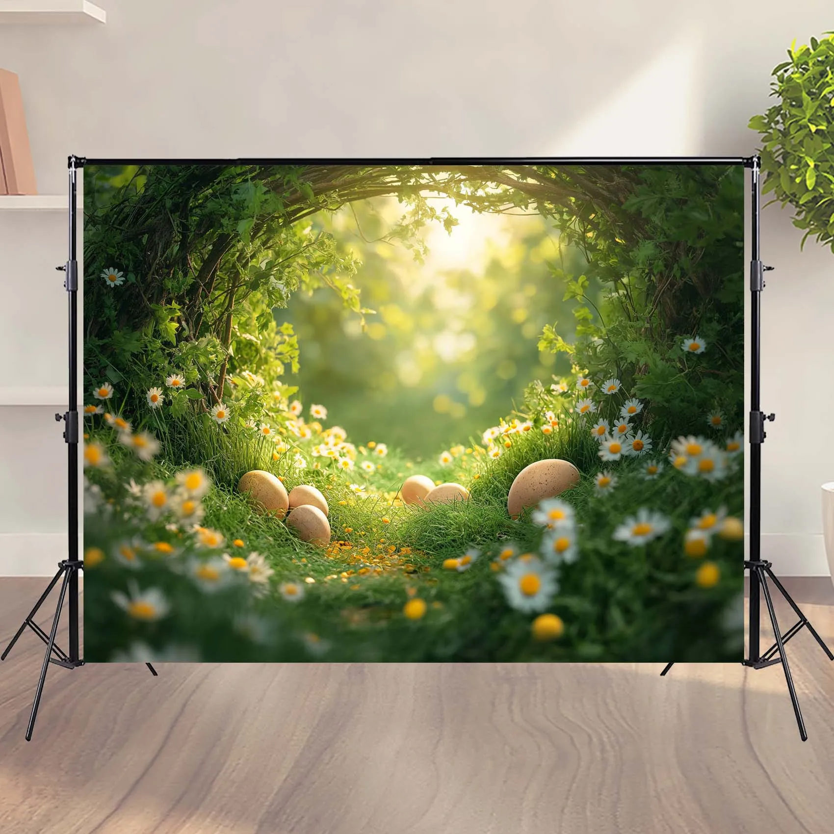 خلفية تصوير عيد الفصح ، صور أطفال ، صور ، نمط زهور وبيضة ، فينيل إيكون ، طراز عتيق ، خلفية ، ربيع