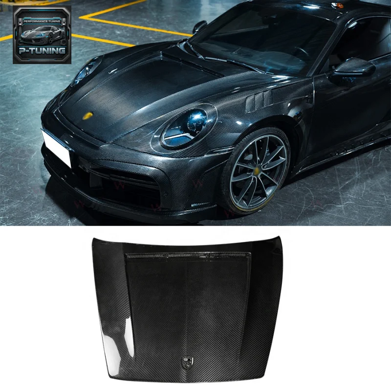 

TC Style Carbon Fiber Hood for Porsche 911 992 Carrera S 2019-2023 Front Hood Bonnet Engine Cover Car Accessories Bodykit