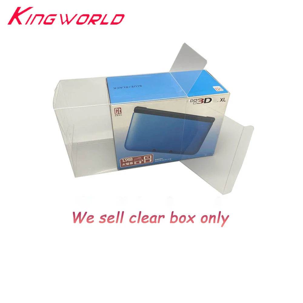 clear Transparent PET Protective cover For 3DSXL 3DS XL game storage display box collect case