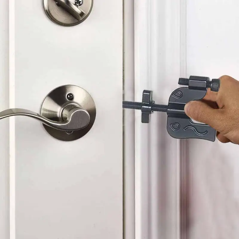 Portable Hotel Porta Trava, Heavy-Duty Bloqueio de Viagem, Hotel Room Security, ajustável por dentro, sem broca