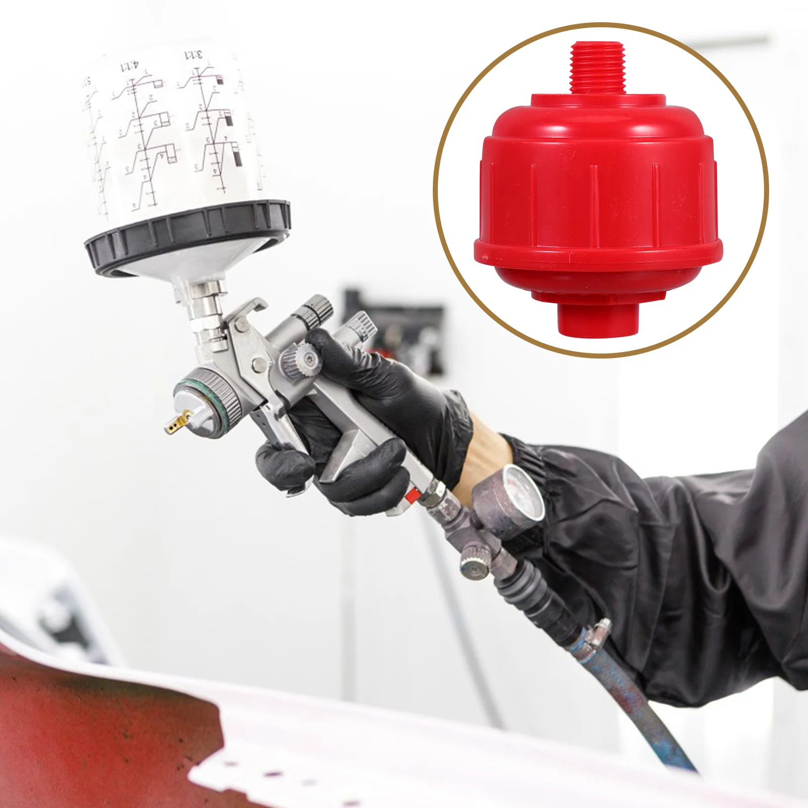 

4pcs Spray Gun Filters Water Separator Ball Tool Automotive Painting Supplies Compressor Trap Car Furniture Construction