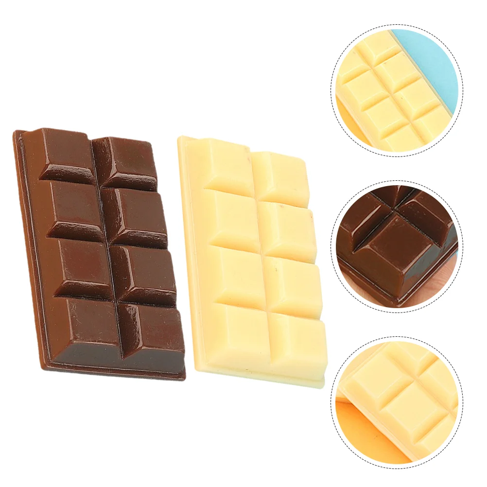 4 Pcs Chocolate Ornaments Bulk Simulated Model Tabletop Stick Multi-function Fake Resin Decor Props Faux Dessert