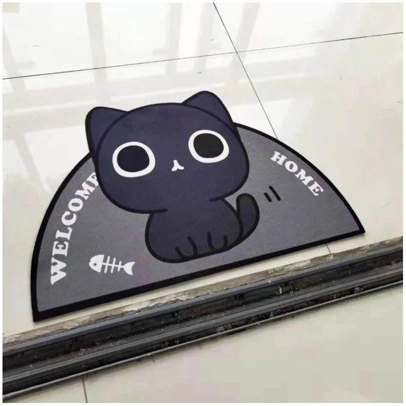 

Semicircular Cartoon Door Mat Welcome Entrance Rugs for Home Small Carpet for Bedroom Bathroom Floor Doormats Non-Slip Pet Pads