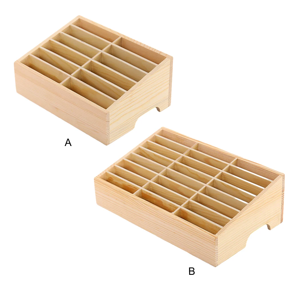 Wooden Mobile Phone Organizer - Clear Texture Light And Convenient Large Capacity Stable And Thick Wooden Storage Box