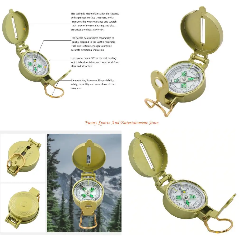 C4DE Multifunctional Aluminum Alloys Compasses with Temperature Display And Level Tactically Survival Compasses