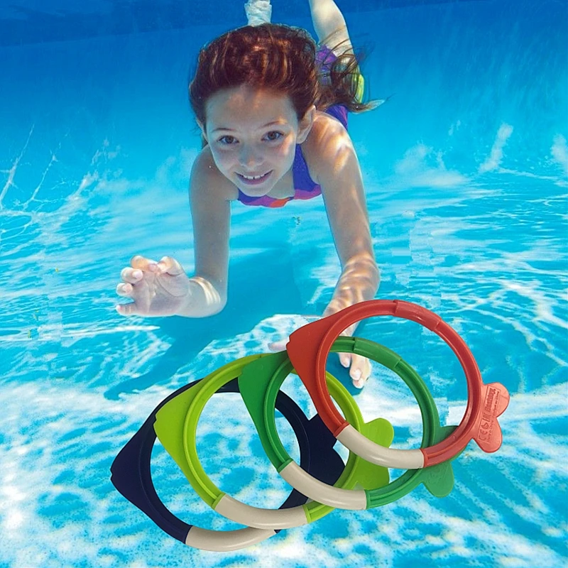 Diving Toys Children\'s Swimming Pool Treasure Hunt Water Ring Diamond Breath Closure Training Water Suit Underwater Toys for Kid