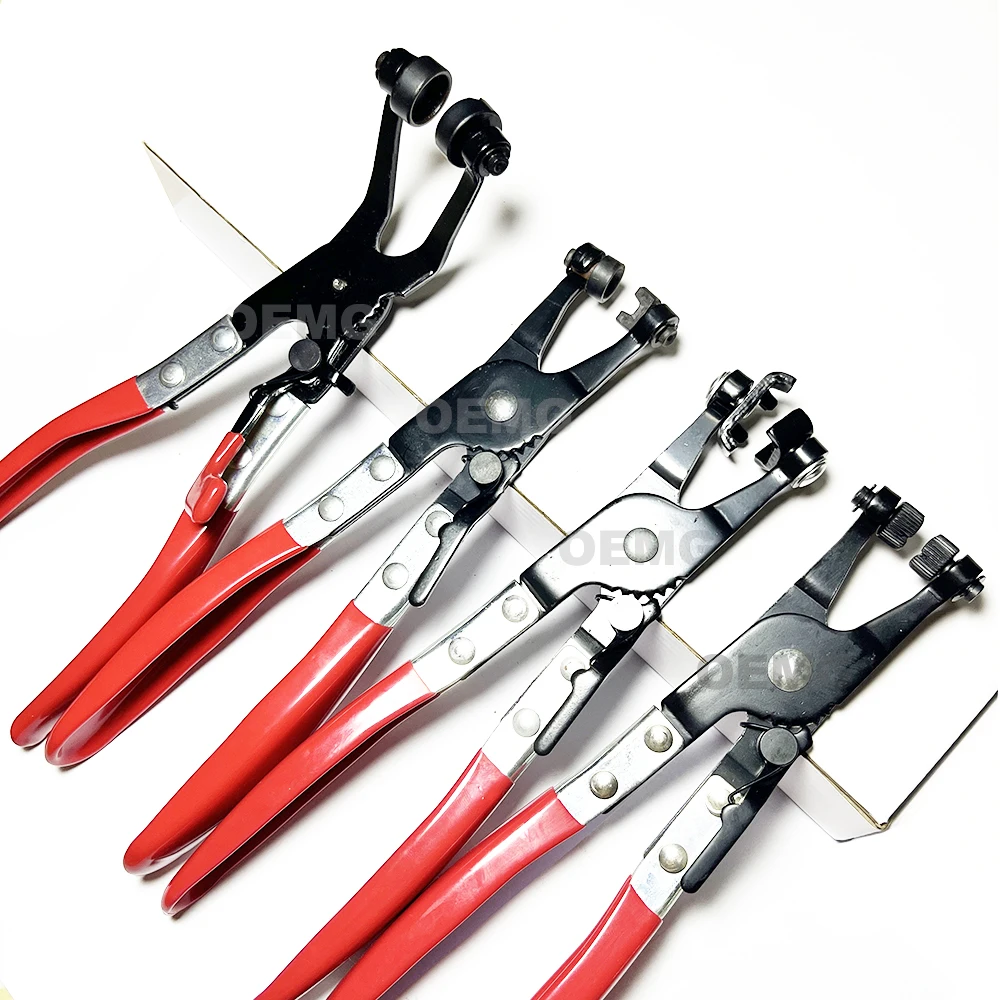 

4Pcs Hose Clamp Plier Set Flat Hose Clamp Plier 45° Angled Flat Band Hose Clamp Removal Tool Automotive Disassembly Tools