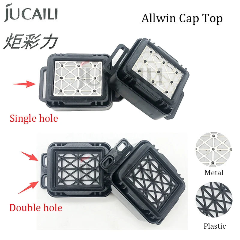

JUCAILI New Printer Capping Top for Allwin E1800 E160 E180 E320 Metal/Plastic Single/Double hole for Yaselan printer capping