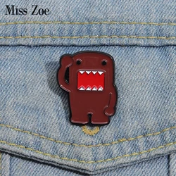 Cute Domo Kun Enamel Pins Custom TV Endorsement Kawaii Mascot Brooches Lapel Badges Cartoon Funny Jewelry Gift for Kids Friends