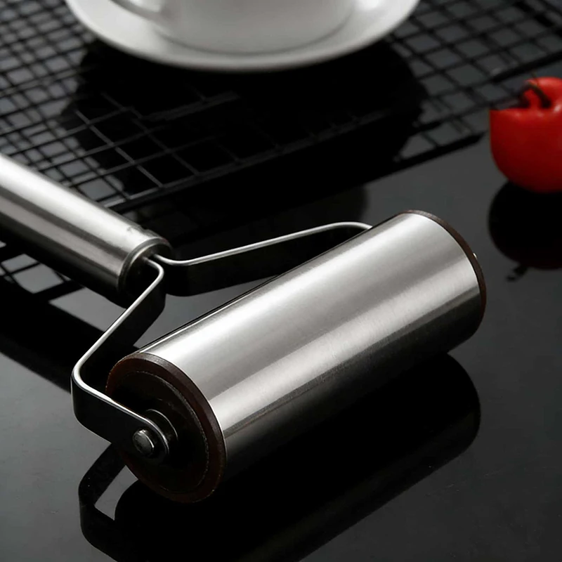 Stainless Steel Double Head Rolling Pin Non-stick Dough Pastry Roller Kitchen Dumplings Machine Noodles Pizza Pies Baking Tools