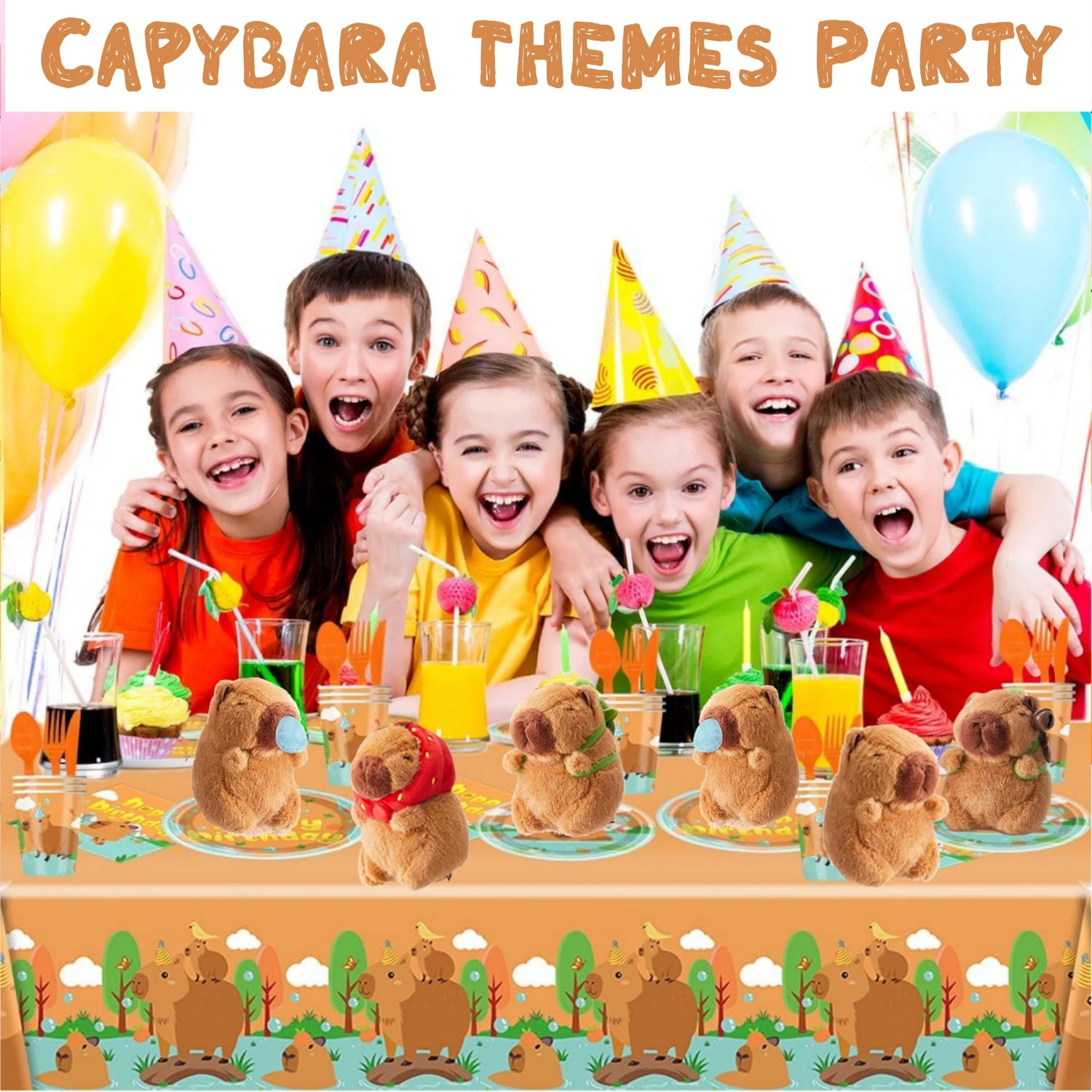 8-48Pcs Capybara Plush Keychain Toy Cute Capybara Stuffed Animals Toy Capibara Keychain Plush for Backpack Birthday Party Favors
