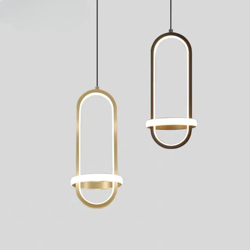 Nordic Modern Simple Extreme Master Bedroom Bedside Room Long Line Chandelier