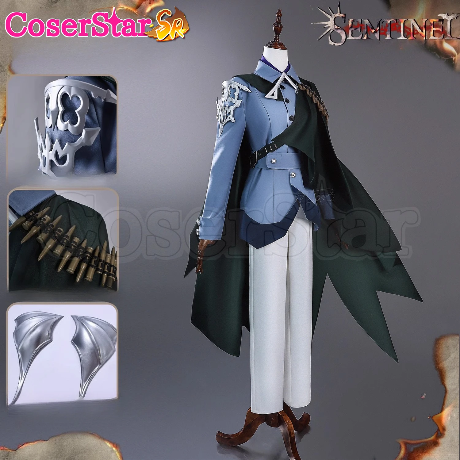 CoserStar-SR Game Reverse 1999 Sentinel Cosplay Costume Outfit Carnival Halloween Role Play Wig Suits