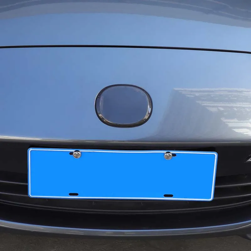 

For Mazda MX-5 ND MX5 2016-2024 ABS Black Logo Decoration Ring Front And Rear Logo Cover Car Stickers Accessories