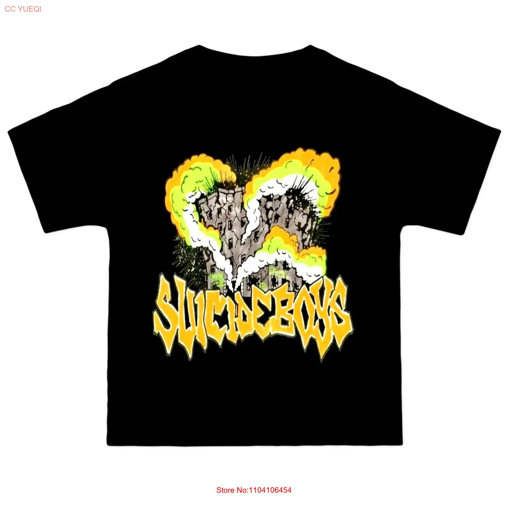 Suicideboyss explosion building g59 greyday tour grey five nine heavyweight black tee shortsleeve shirt