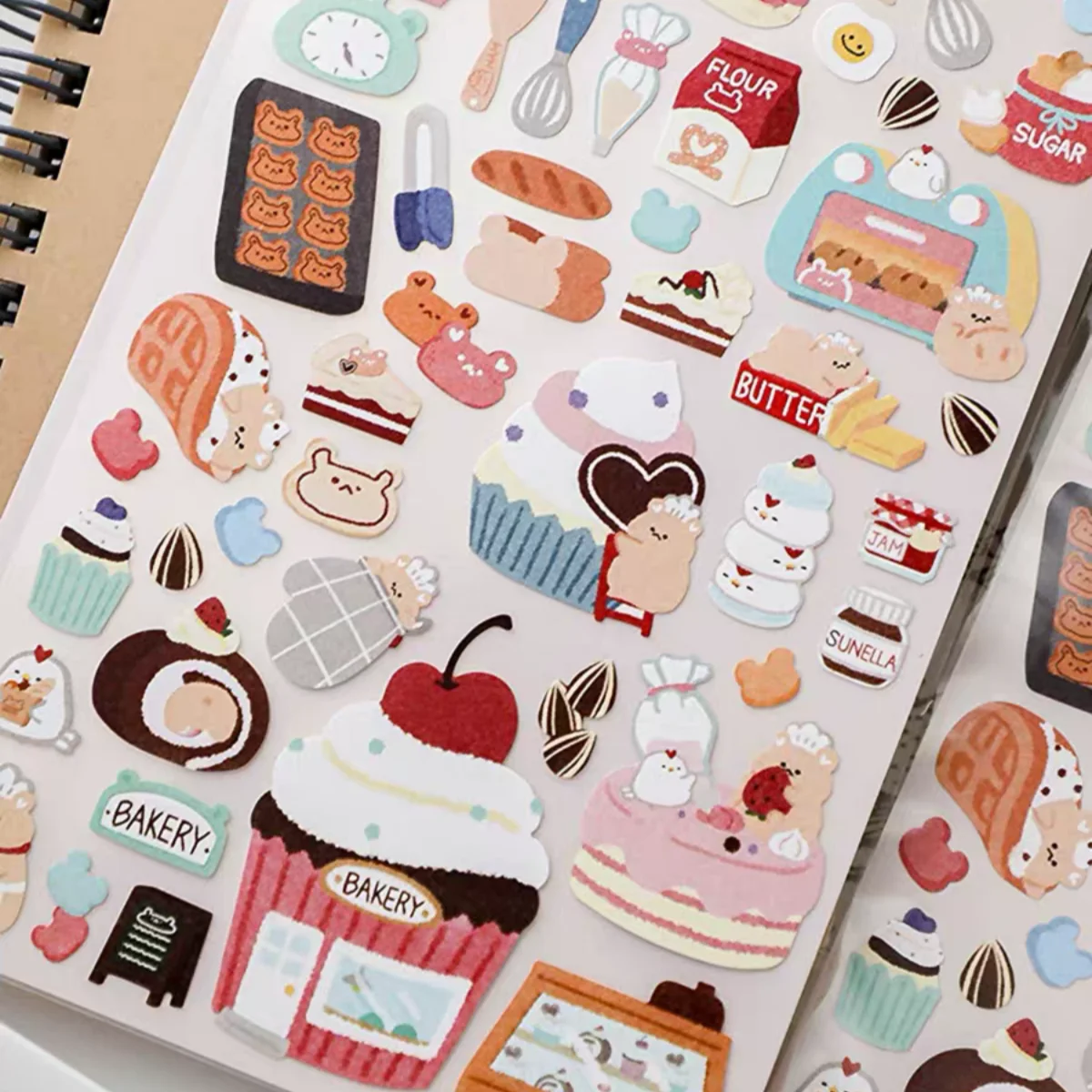 Korean Import Original BONITO Hamster Bakery Cake Desserts Stickers Scrapbooking Diy Journal Diary Cute Stationery Sticker Gift