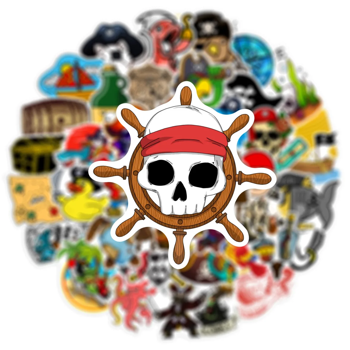 10/25/50pcs Graffiti Pirate Stickers for DIY Scrapbooking Phone Laptop Guitar Travel Luggage Car Skateboard Helmet Bottle