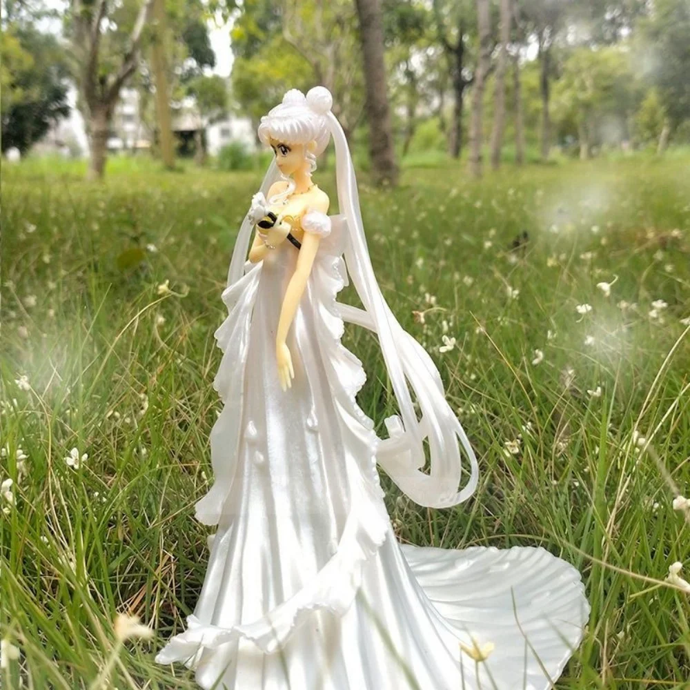 Hot Seated wedding dress Sailor Moon Tsukino Usagi 15cm PVC Anime Figure Decoration Collection Doll Action Model Toys for Gift - view 3