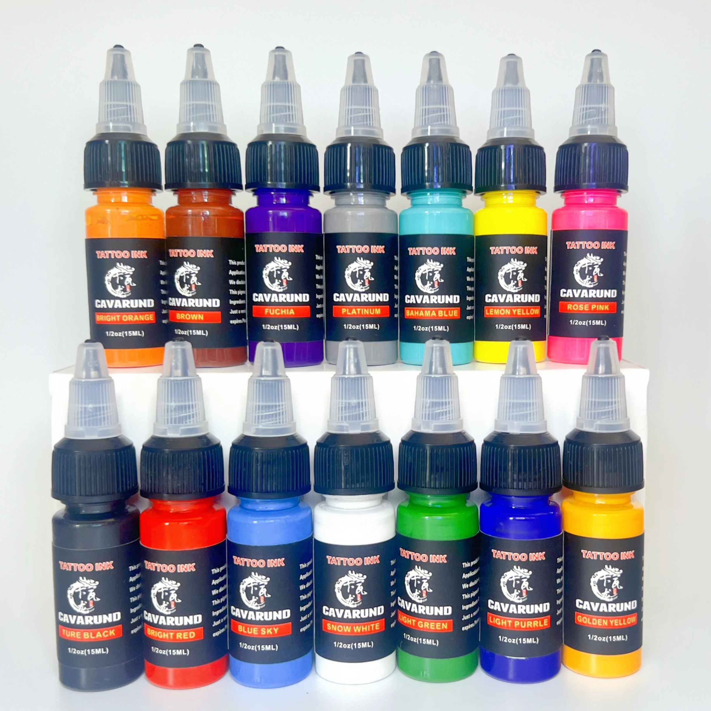 New CAVARUND Tattoo Ink 0.5oz (15ml) One Bottle Professional Tattoo Ink Set Suitable For Beginner Tattoo Artist Supply