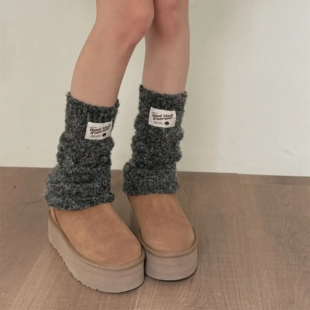 Fashion Colorful Kintted Y2k Leg Warmers Soft Sweet Leg Warmer Women Hosiery Pile Up Scoks Warm Leg Cover Fall Winter