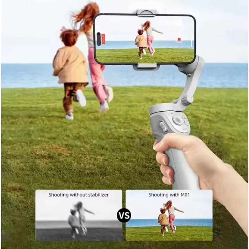 

Лидер продаж 2023 года, M01, ручной стабилизатор подвеса для сотового телефона, стабилизатор с защитой от сотрясений, 3-осевой стабилизатор подвеса для прямой трансляции