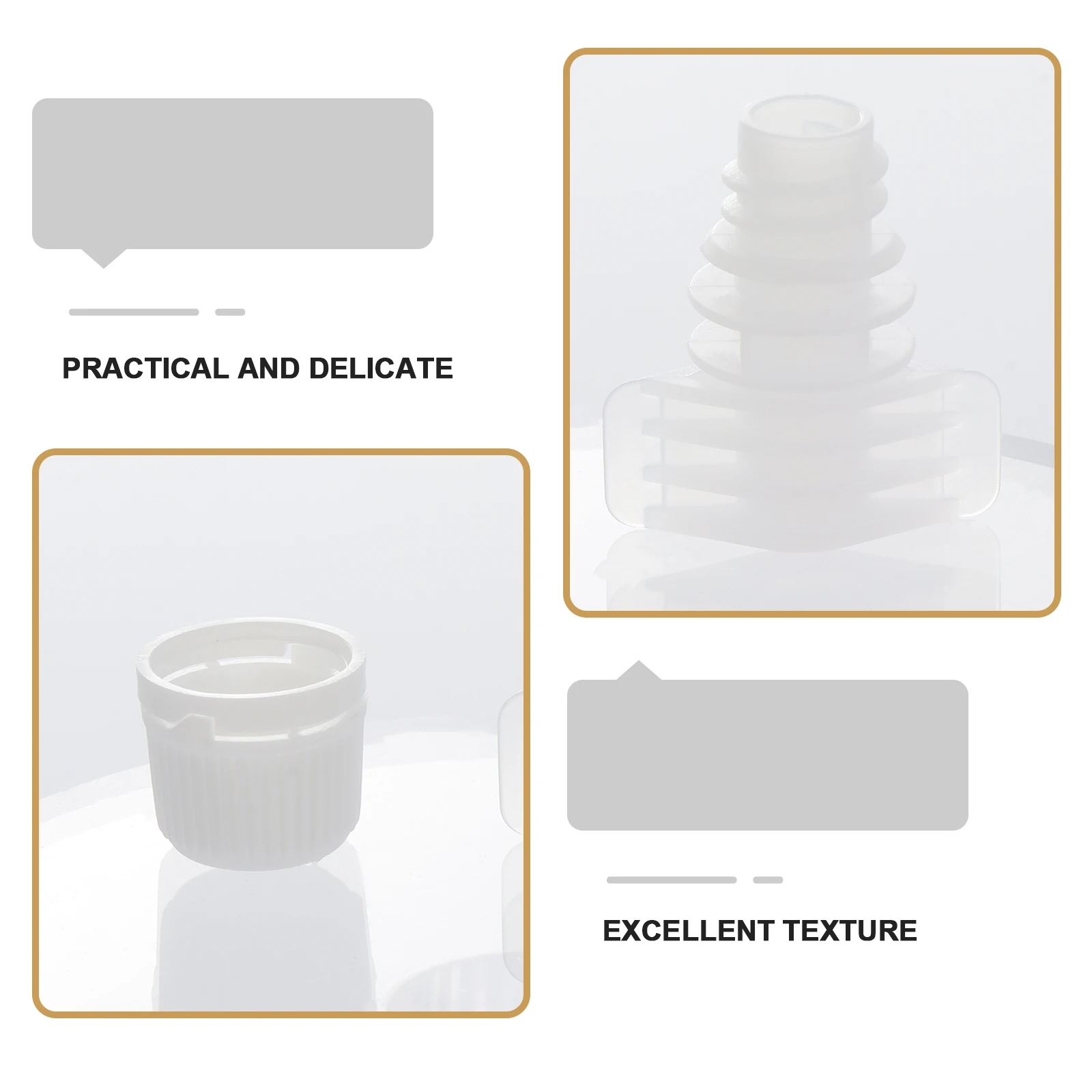 

100 Pcs Nozzles Clear Makeup Bags Small Containers Lids Sealing Accessories Juice Food Bag Seal Caps Self St Screw