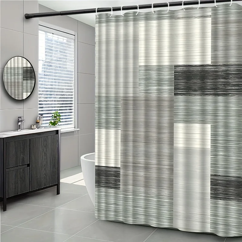 2D Flat, JIT1pcs Tropical Theme Beach Starfish Shells Pattern 2D Flat Shower Curtain, Bathroom Shower Curtain, Bathroom Home Dec