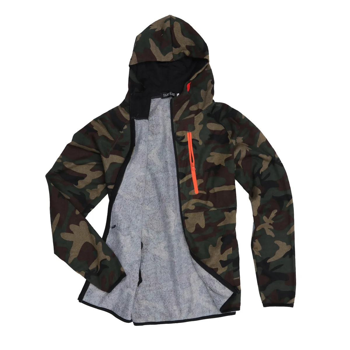 

Mens Outdoor Camouflage Hoodie Coat Zipper Sweatshirt Outwear Size Xl Material Athletic Fit Casual Travel Hiking