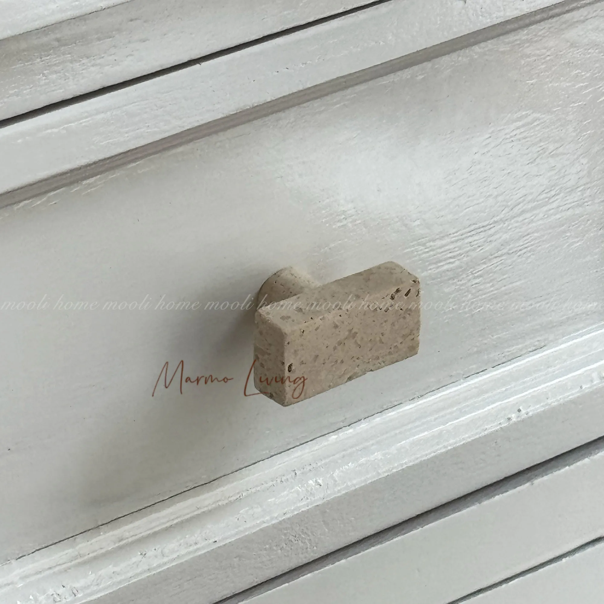 Luxury Marble Drawer Pulls for High End Furniture Cabinet Wardrobe Door Handle Travertine Stone Knobs