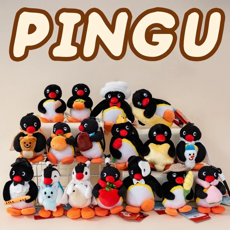 Llavero de Peluche Clásico Original de Pingu, Lindo Pingüino de Dibujos Animados, Juguete de Peluche Suave, Colgante de Pingu para Mochila, Regalo