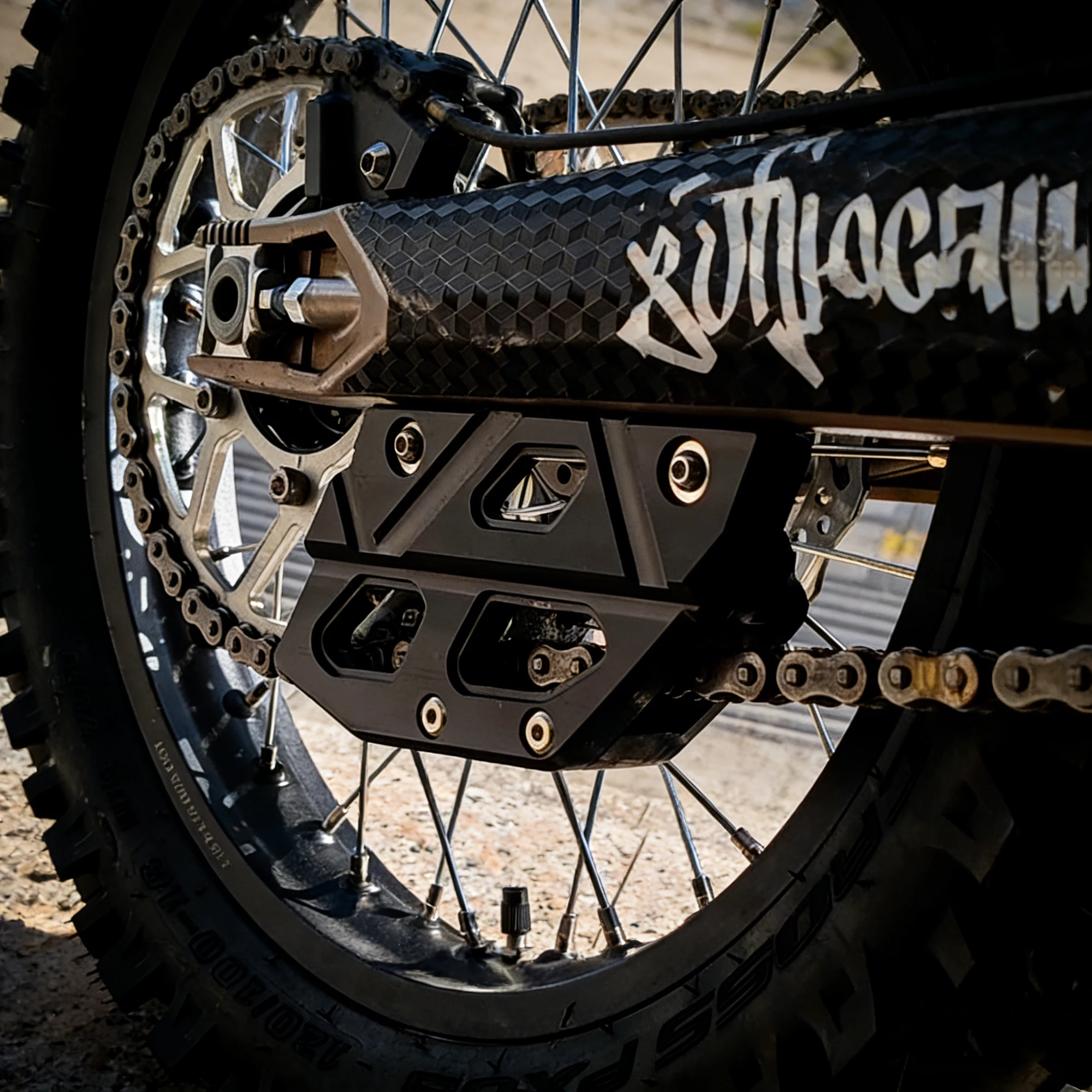 

Electric Dirt Bike Ultra Bee High-Strength Nylon Chain Guide Fits Up to 54T Sprocket For trail riding and endurance use