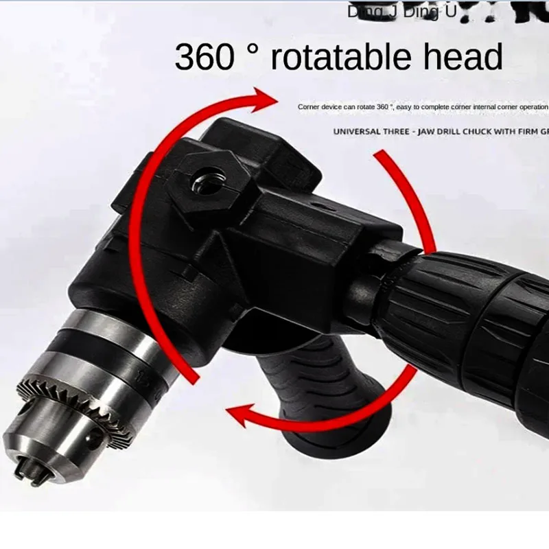 Portable 90° Electric Drill Corner Bend Extending Chuck Adapter Right Angle Bend Extension Drill Chuck Power Tool Accessories