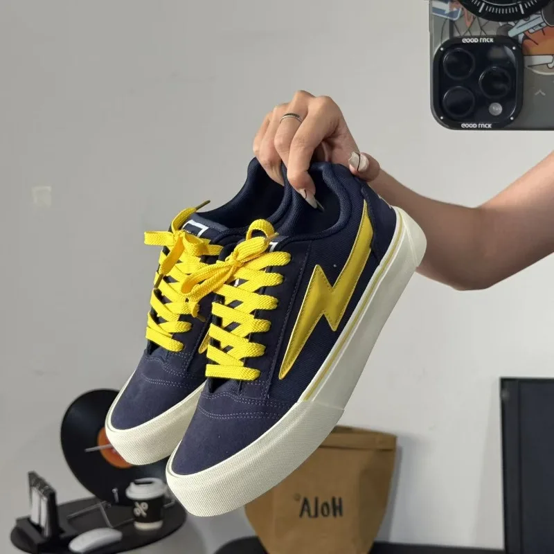 

Trendy Men Casual Board Shoes Comfortable Breathable Canvas Sneaker Classic Thick Soled Non Slip Sneaker Shock-proof Tennis Shoe